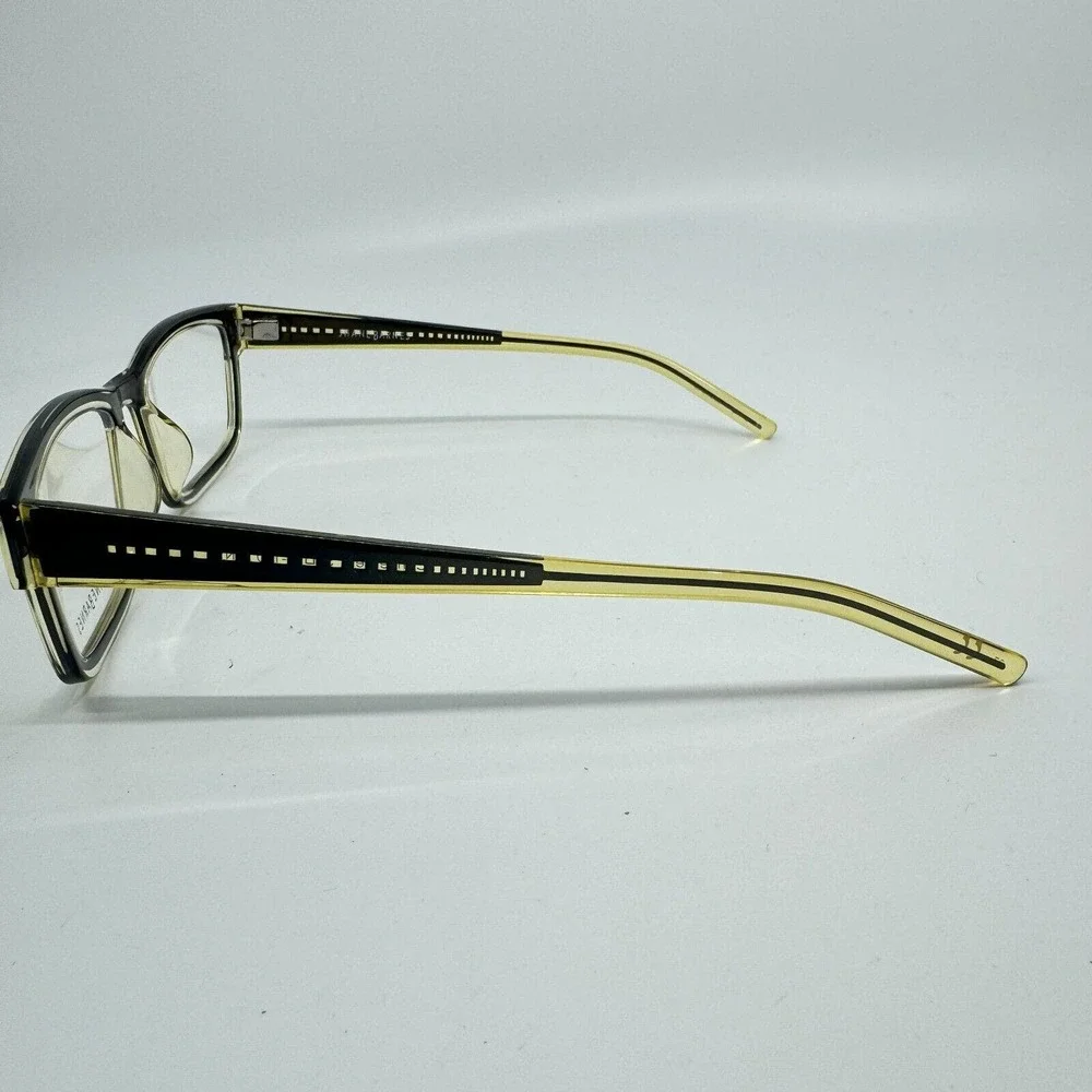 Jhane Barnes Converge BR 54-18-140 Brown‎ Yellow Eyeglasses Frame H10192